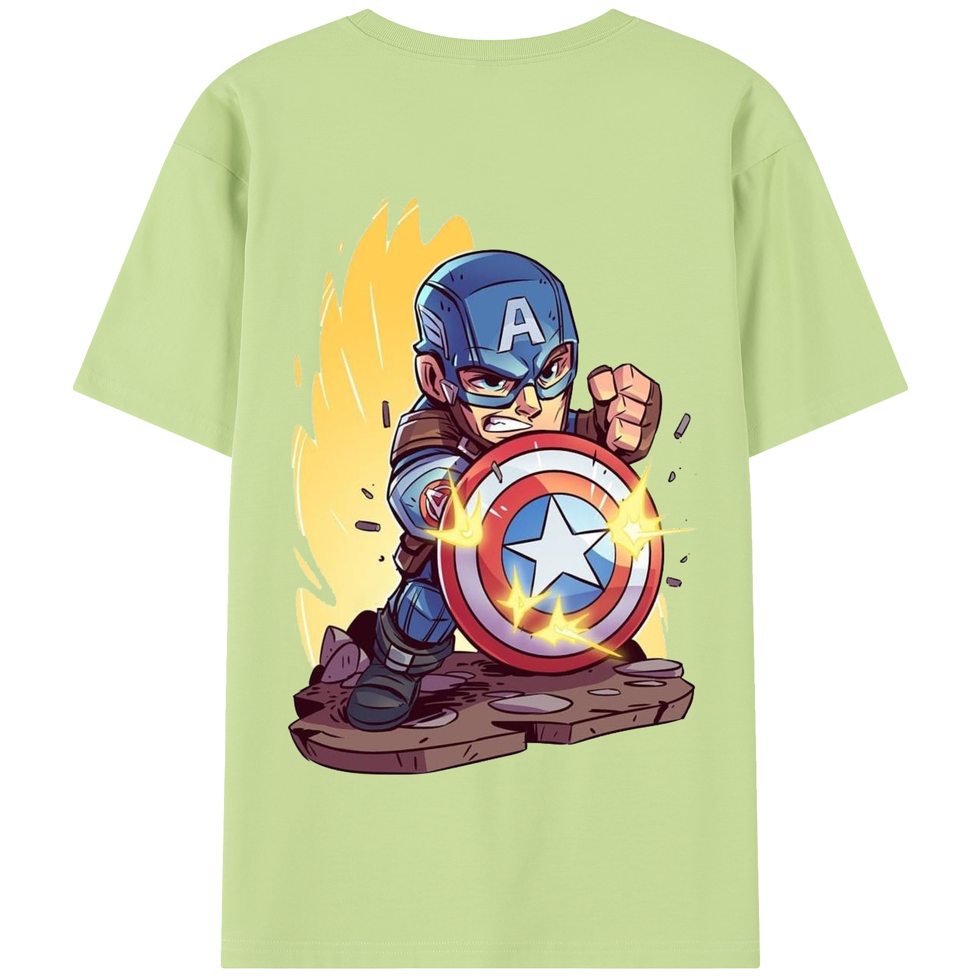 （画像用） アベンジャーズ The Avengers 綿100％半袖Tシャツ（背面プリント）
